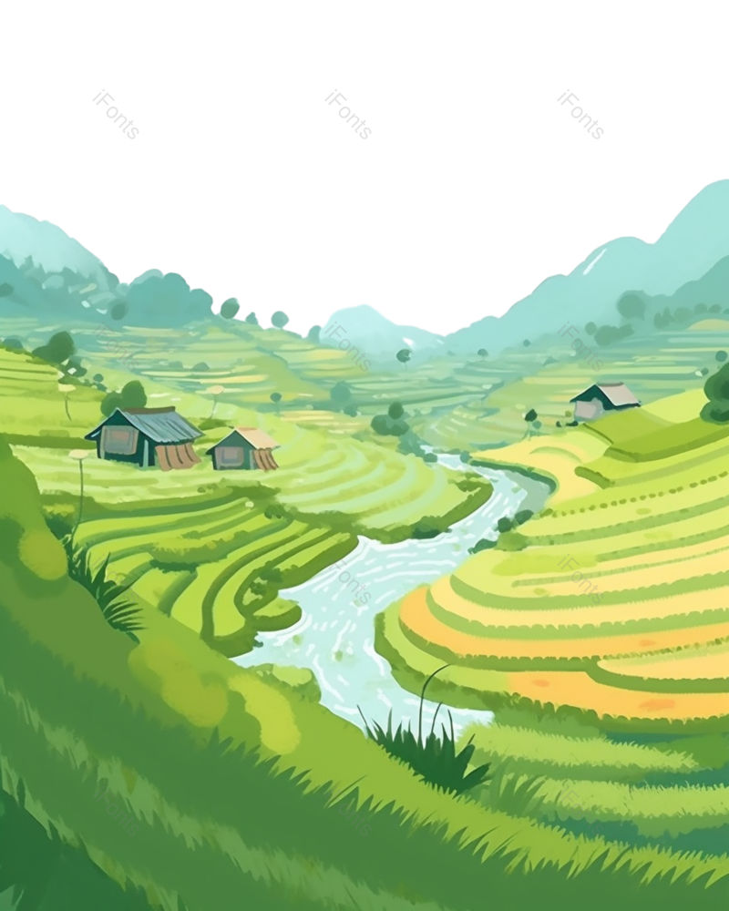 芒种图片,小满元素,插画PNG,自然免抠素材